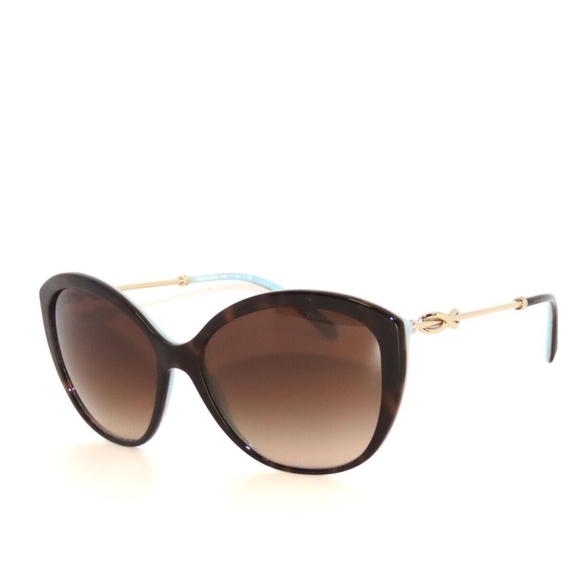 Tiffany & Co TF4144B 4144 8134/3B Havana Blue Brown Gradient Sunglasses - Picture 1 of 5